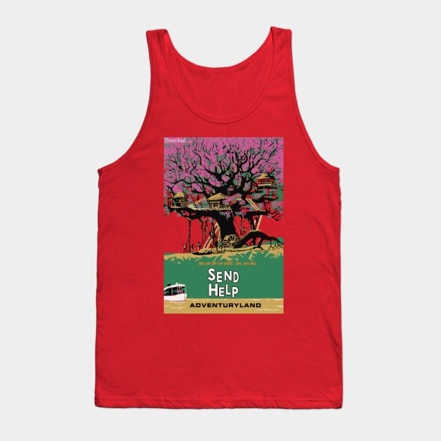 "SEND HELP" - Disnerland Parody Tank Top by disnerland